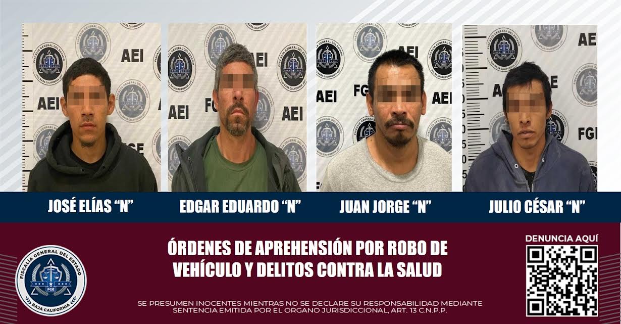 Cumplimenta la FGE órdenes de aprehensión por robo de vehículo y por