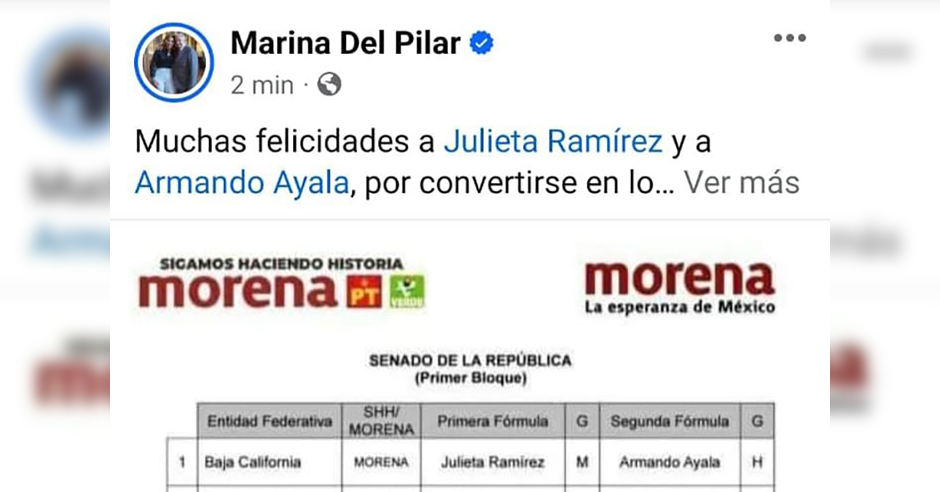 Felicita Marina del Pilar a Julieta Ramírez y Armando Ayala