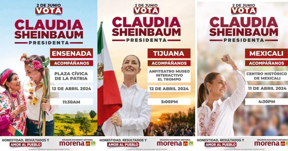 Visitar Claudia Sheinbaum Mexicali Tijuana Y Ensenada Este Y De