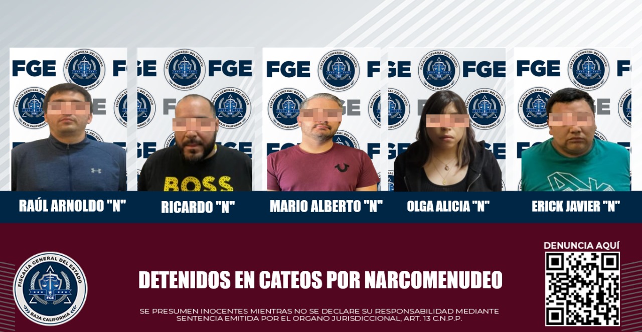 FGE Detiene A Cinco Sujetos En Cateos Por Narcomenudeo Uniradio