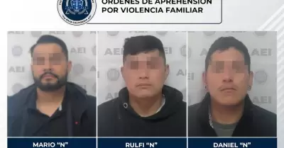 Detenidos por violencia familiar