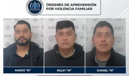 Detenidos por violencia familiar