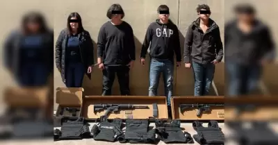 Arresto de 4 personas armadas