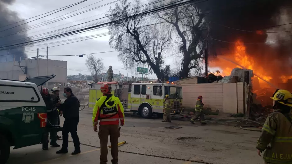 Incendio de recicladora