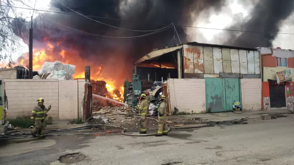 Incendio de recicladora