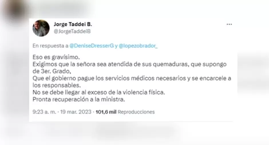 Tweet de Jorge Taddei