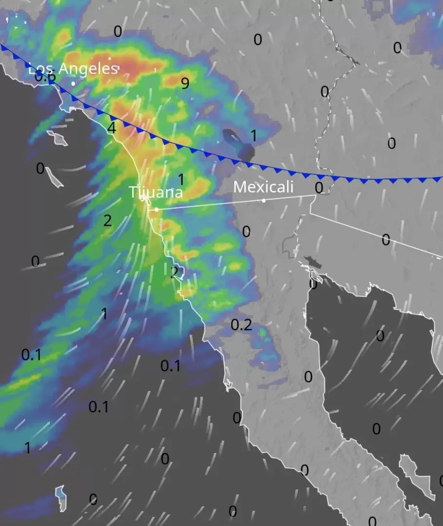 Lluvias y vientos