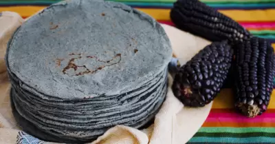 Tortilla de maz azul