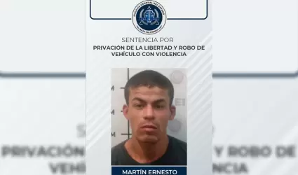 Sentenciado por secuestro y robo de vehculo