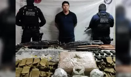 Detenido con armas y drogas