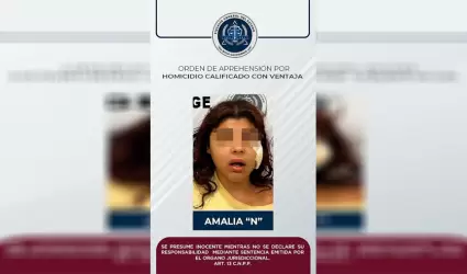 Mujer detenida por homicidio