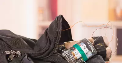 Bomba dentro de una mochila