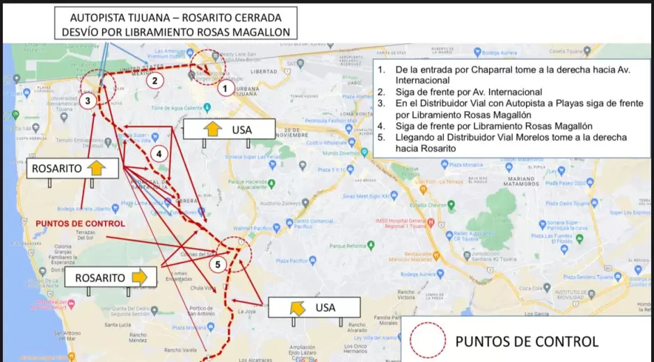 Ruta alterna ante cierre del bulevar Cuauhtmoc