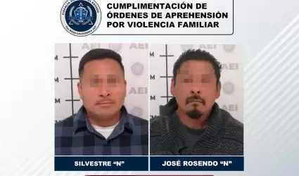 Detenidos por violencia domestica