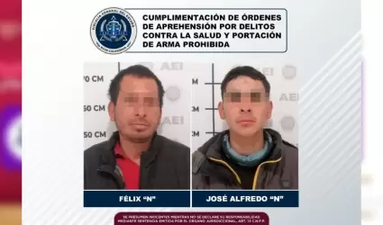 Responsables de delitos contra la salud y portacin de arma prohibida