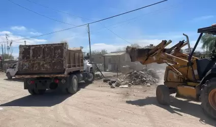 labores de limpieza de un predio