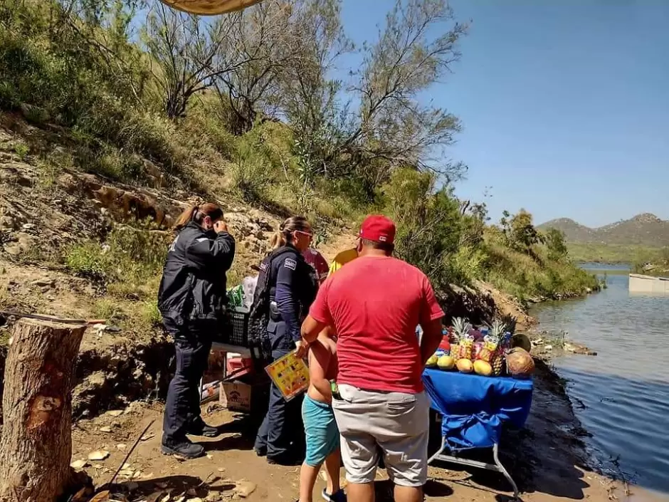 No ingresar al agua en las presas