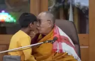 Video del dali lama besando a un nio genera polmica mundial