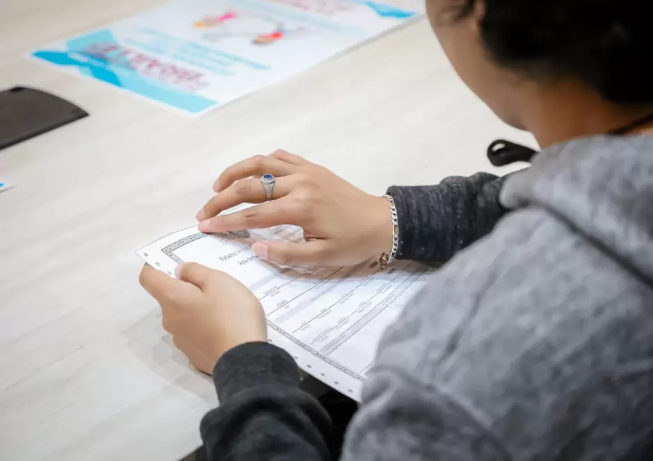 Actas de nacimiento gratuitas en sistema braille