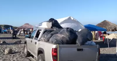 Basura Playas Ensenada en Semana Santa