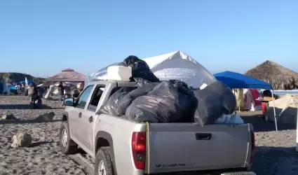 Basura Playas Ensenada en Semana Santa