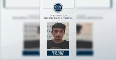 Sentencia por robo con violencia a sujeto