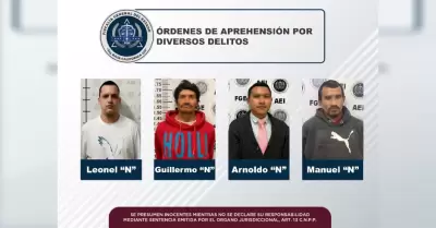 4 sujetos arrestados por distintos delitos