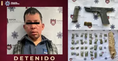 Detenido con arma y droga