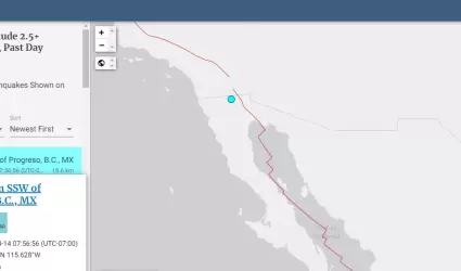 Sismo 3.7 en colonia Progreso, Mexicali