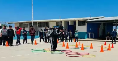 Las ni�as y ni�os se vieron beneficiados con actividades y ejercicios predeporti