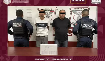 Detenidos con de armas de fuego