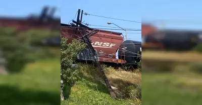 Colisin de un tren con un transformador