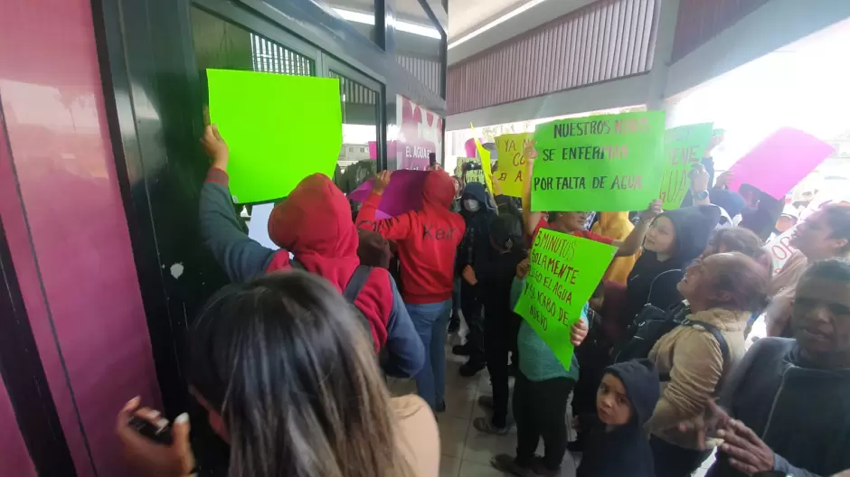 Manifestacin de migrantes del Albergue gape