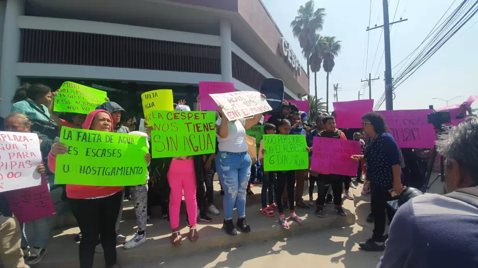 Manifestacin de migrantes del Albergue gape