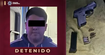Conductor de plataforma detenido con un arma