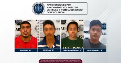 Arrestan a 4 sujetos por distintos delitos