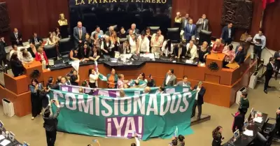 Se declar un receso ante la toma de la tribuna en el Senado por parte de senado