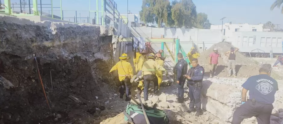 Derrumbe de obra en construccin