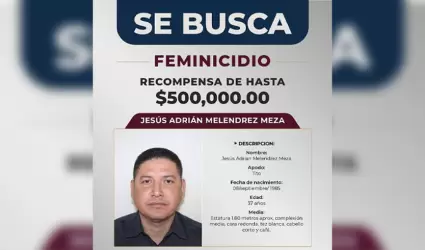 Buscado por presunto feminicidio