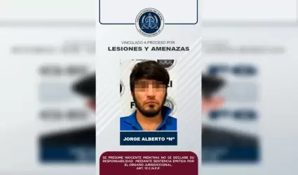 Hombre acusado de lesiones y amenazas