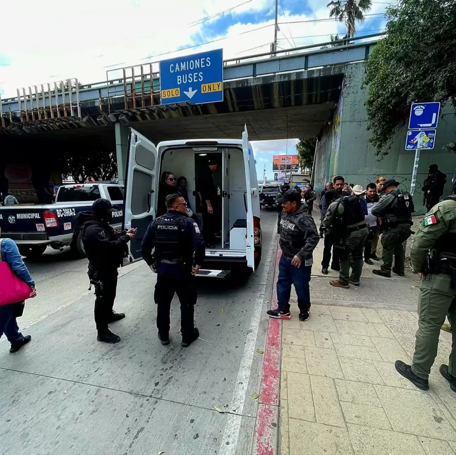 Operativo preventivo en la garita de San Ysidro