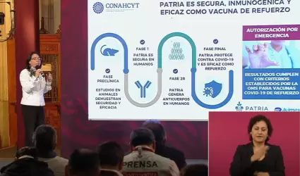 Conacyt ya tiene lista la vacuna Patria