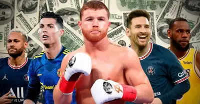 "Canelo" comparte el listado con nombres como Cristiano Ronaldo, Lionel Messi o 