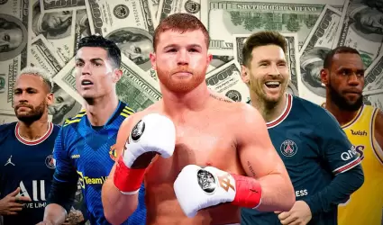 "Canelo" comparte el listado con nombres como Cristiano Ronaldo, Lionel Messi o 