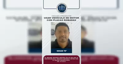 Sujeto que manejaba vehculo con placas robadas