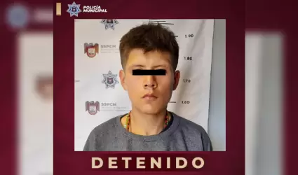 Joven detenido con arma