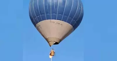 Incendio en globo aerosttico en Teotihuacn.