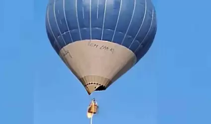 Incendio en globo aerosttico en Teotihuacn.