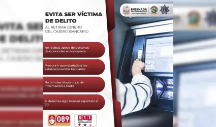 Recomendaciones de seguridad al acudir a cajeros automticos