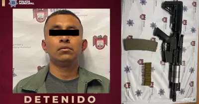 Detenido con fusil